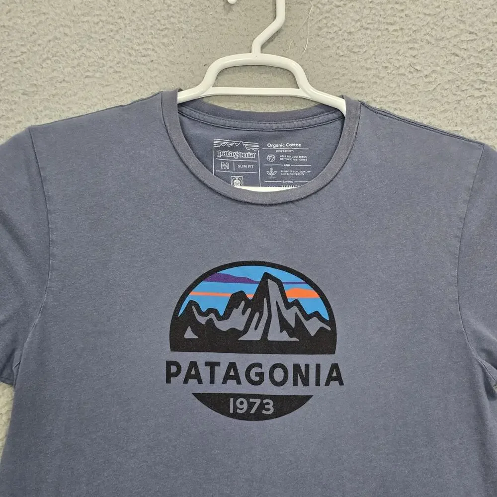Patagonia Shirt Men's Medium Fitz Roy Scope Icon Organic Cotton Gorpcore Crew